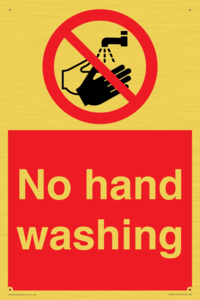 No hand washing